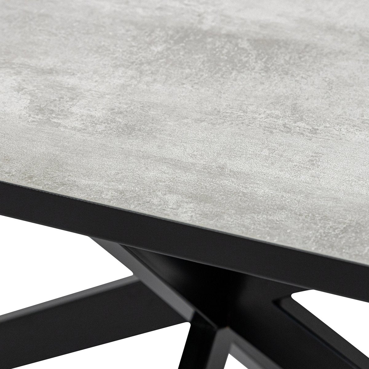 Stalux Dining table 'Gijs' 200 x 100cm, color black / concrete