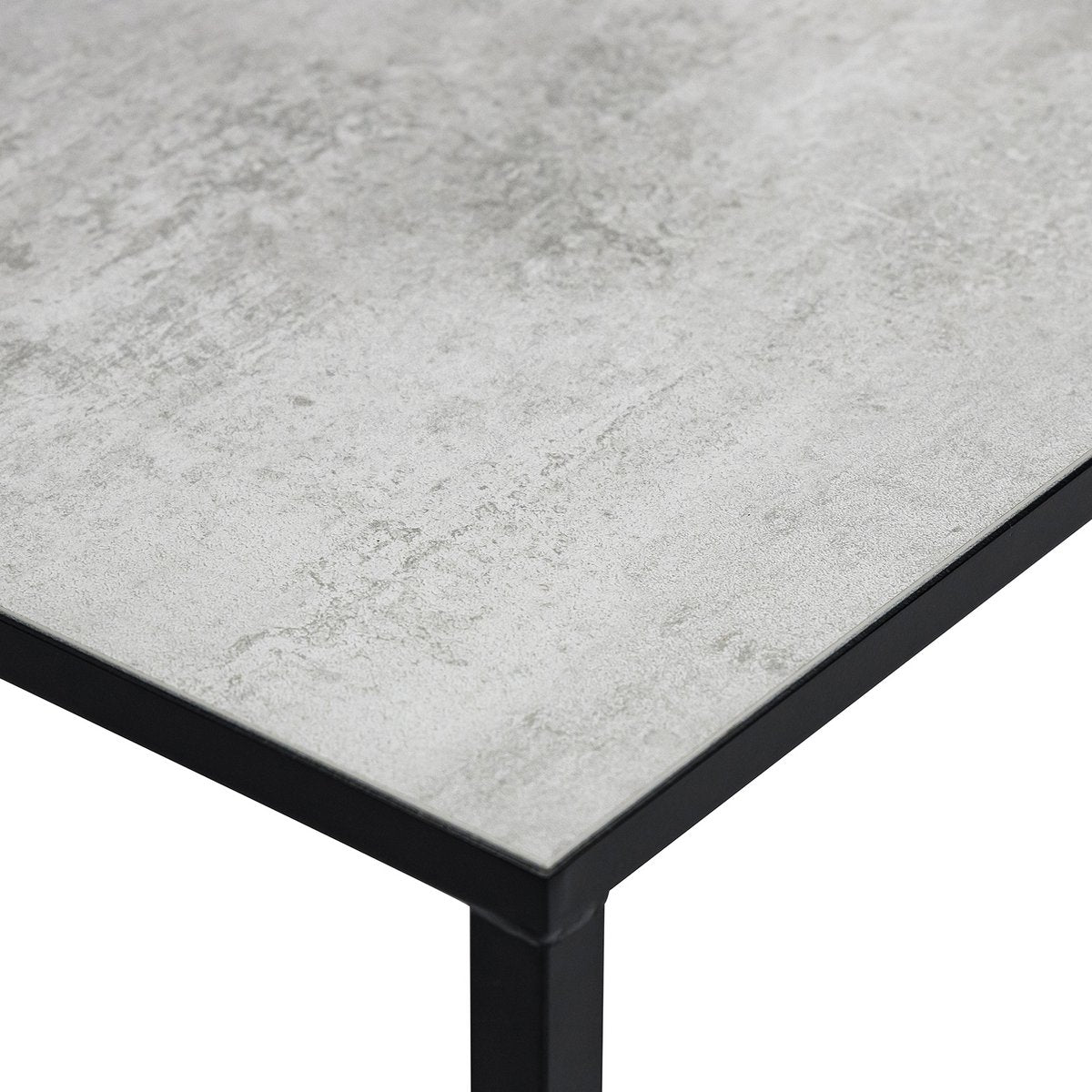 Stalux Coffee table set 'Lisa' 65 and 50cm, color black / concrete