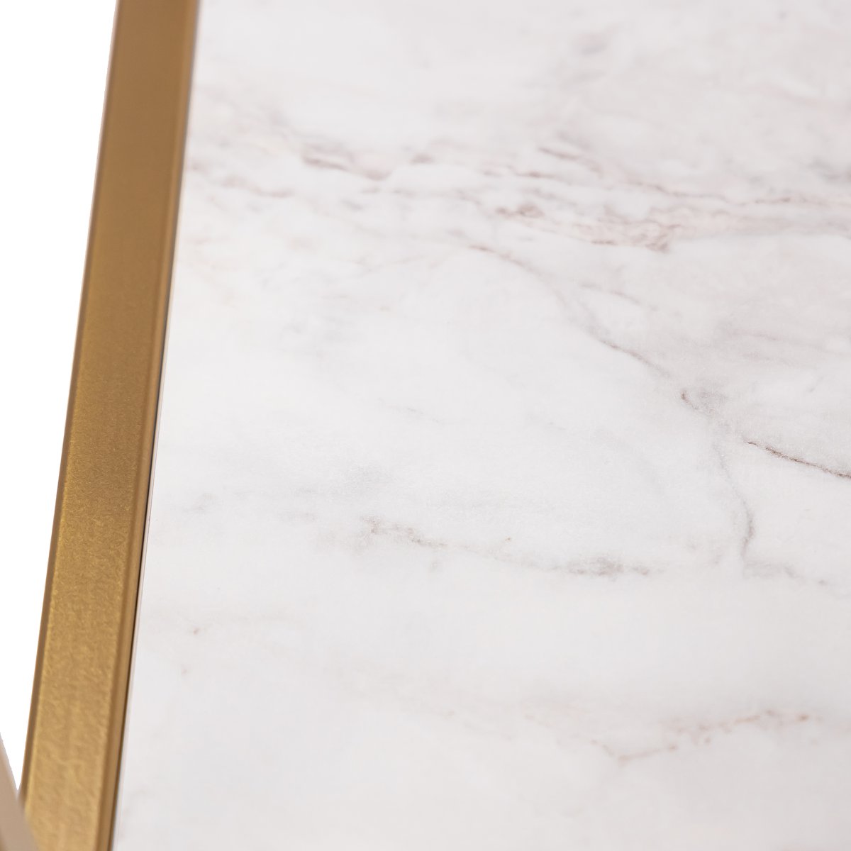 Stalux Shelving unit 'Guus' 120 x 200cm, color gold / white marble