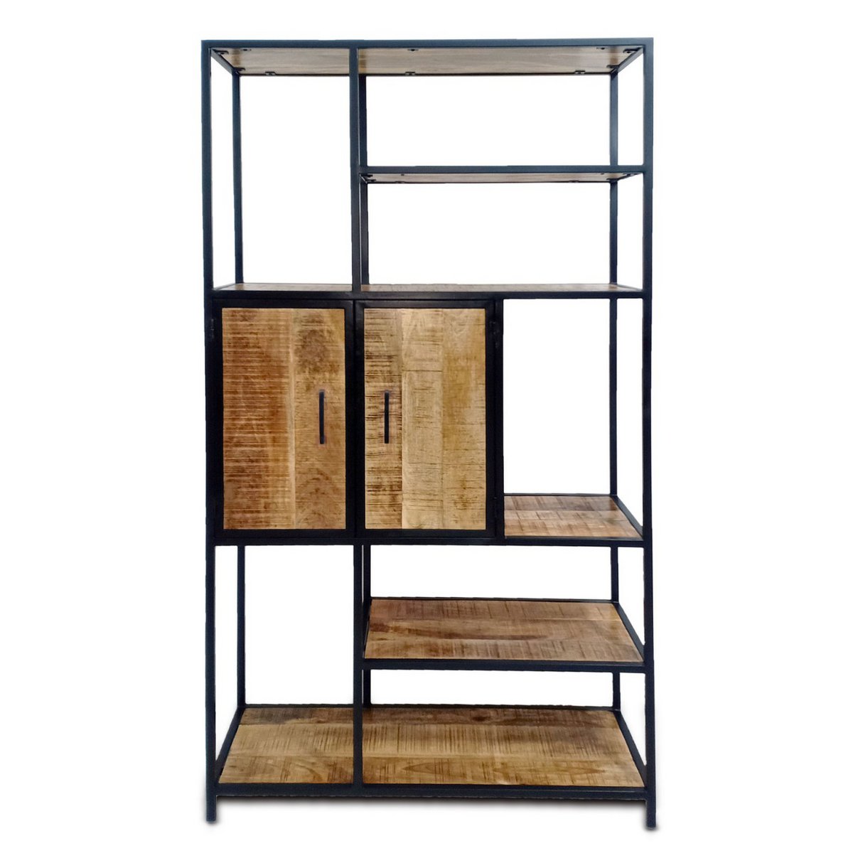 Bookcase shelf cupboard compartment 100x193x36cm Liverpool metal frame