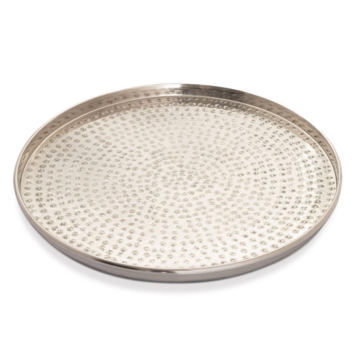 Decorative tray 12 pieces metal ø 40 cm round silver or gold serving tray candle tray decorative tray