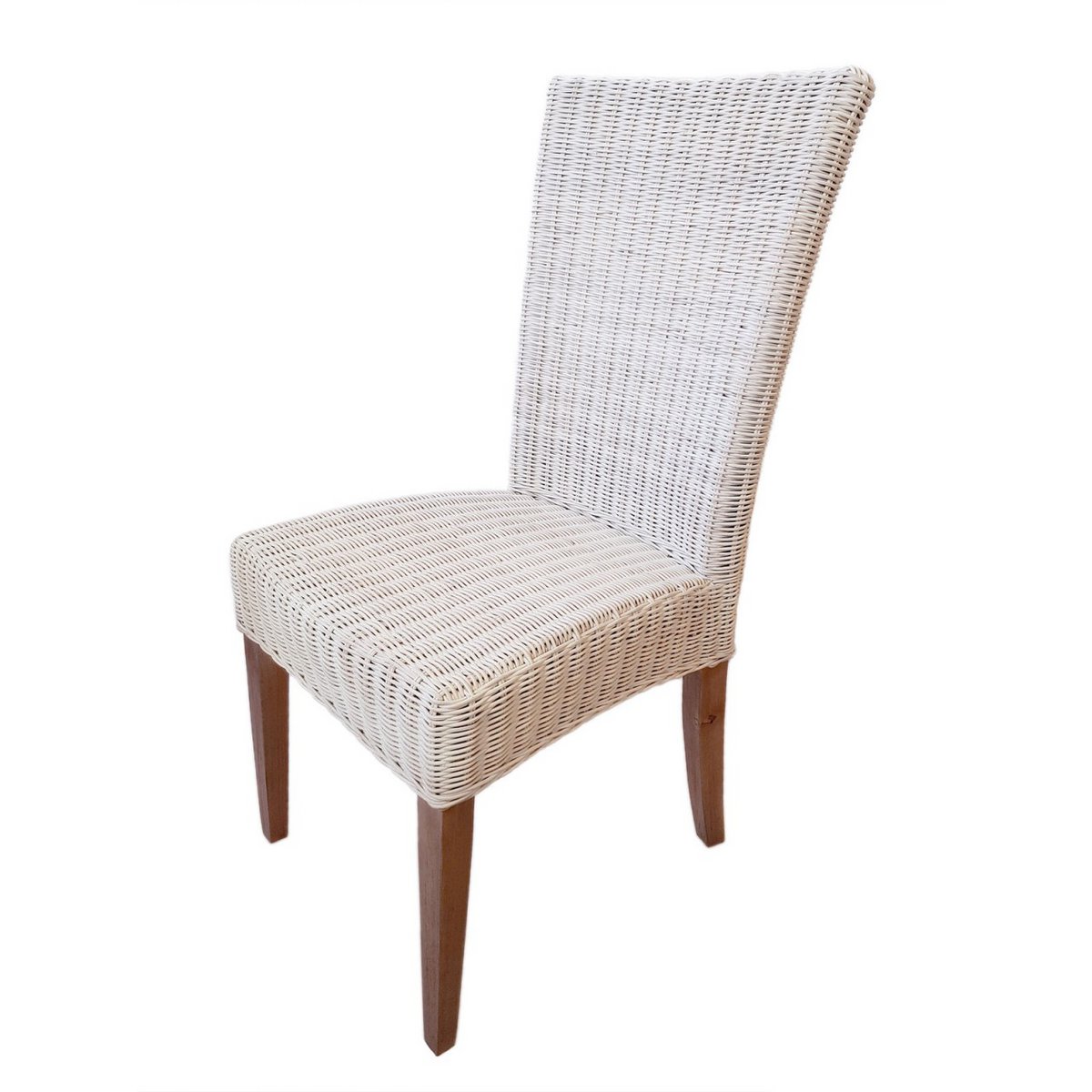 Rattan chair white Cardine dining room chair winter garden