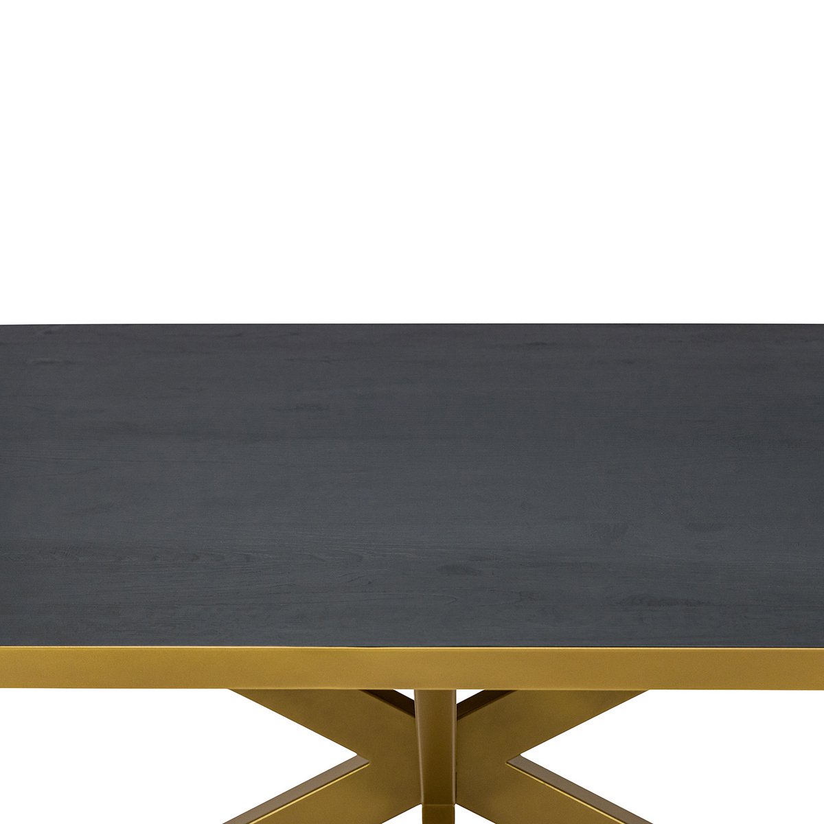 Stalux Flat oval dining table 'Noud' 210 x 100, color gold / black oak