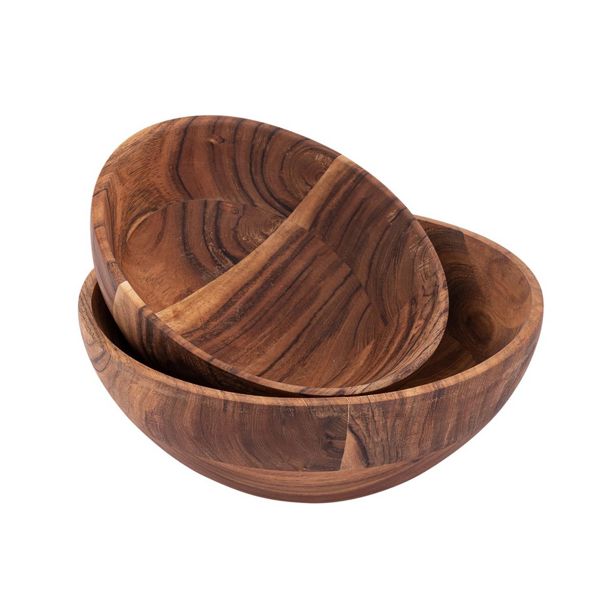 Wooden bowl decorative bowl 20 or 25cm food-safe solid acacia