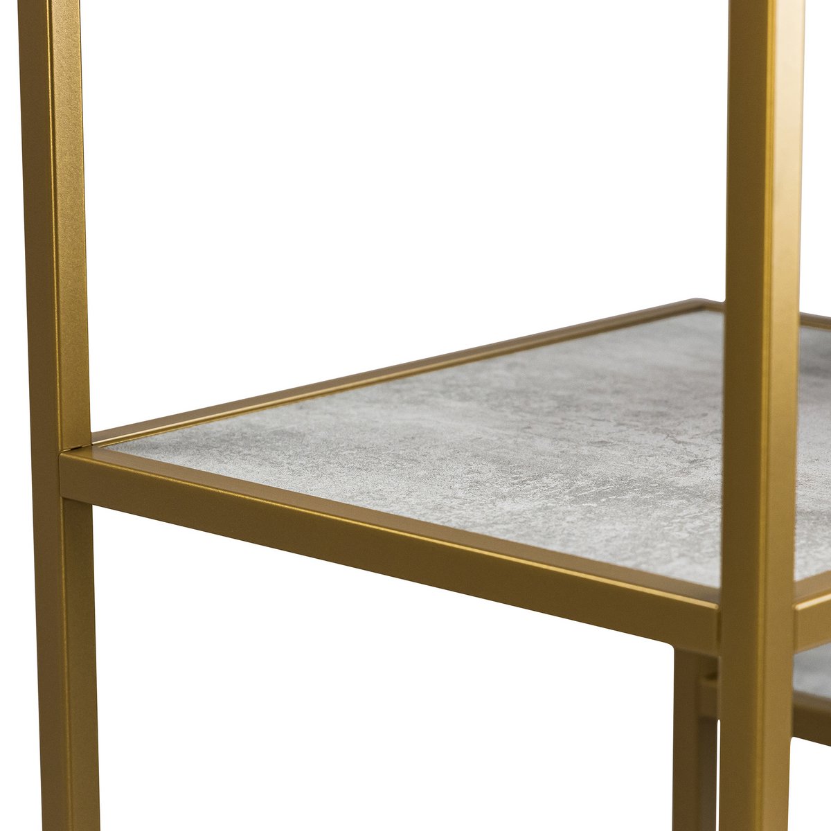 Stalux Shelving unit 'Guus' 80 x 200cm, color gold / concrete