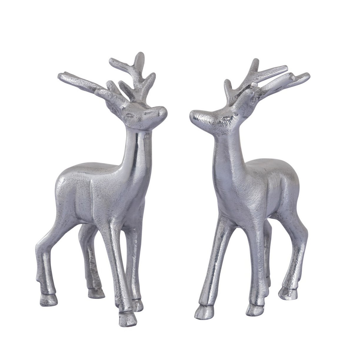Deco figure deer VE 8x 2 pieces table decoration animal figure silver or gold metal Christmas decoration