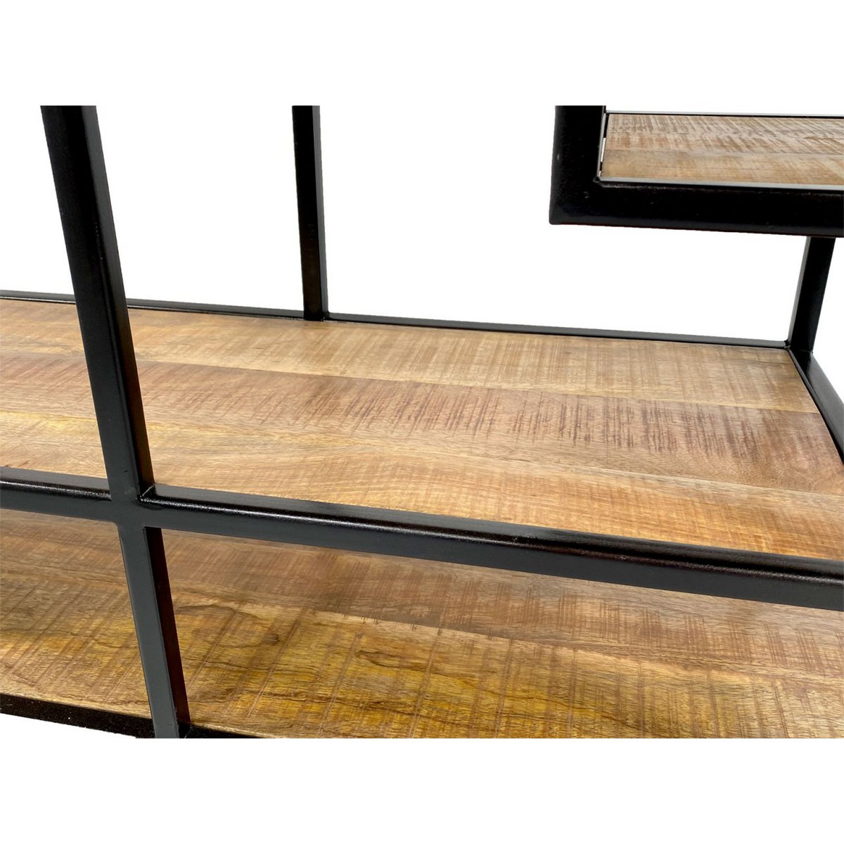 Standing shelf room divider books shelf media shelf bookshelf 130x60x36cm Liverpool metal frame black