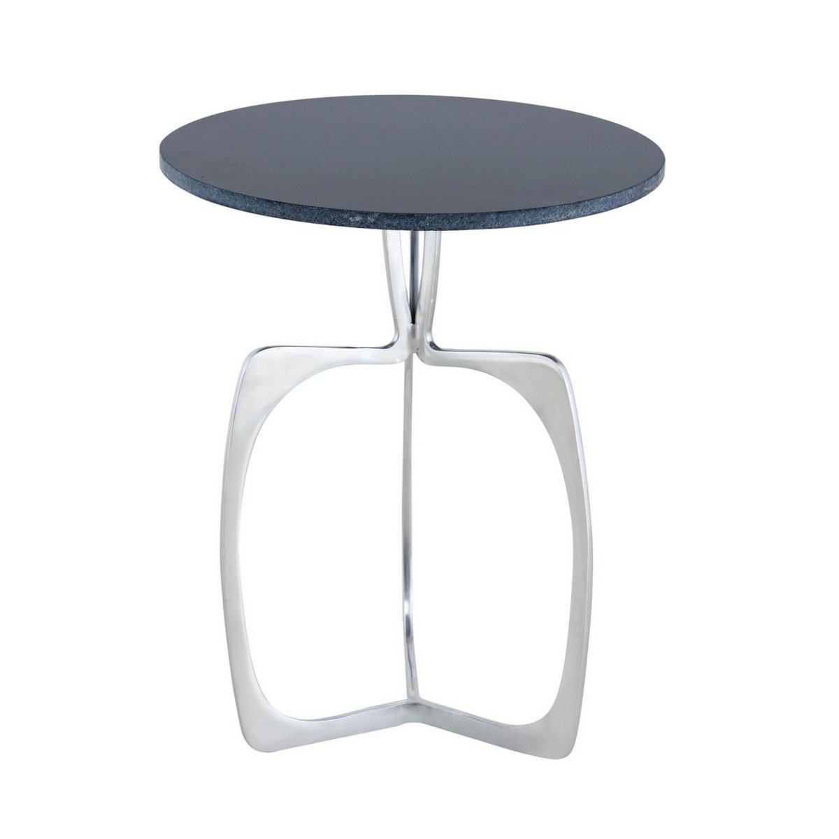Beistelltisch Metall rund ø 45 x 56 cm Dekotisch Marmor Sohoo Gestell silber oder gold