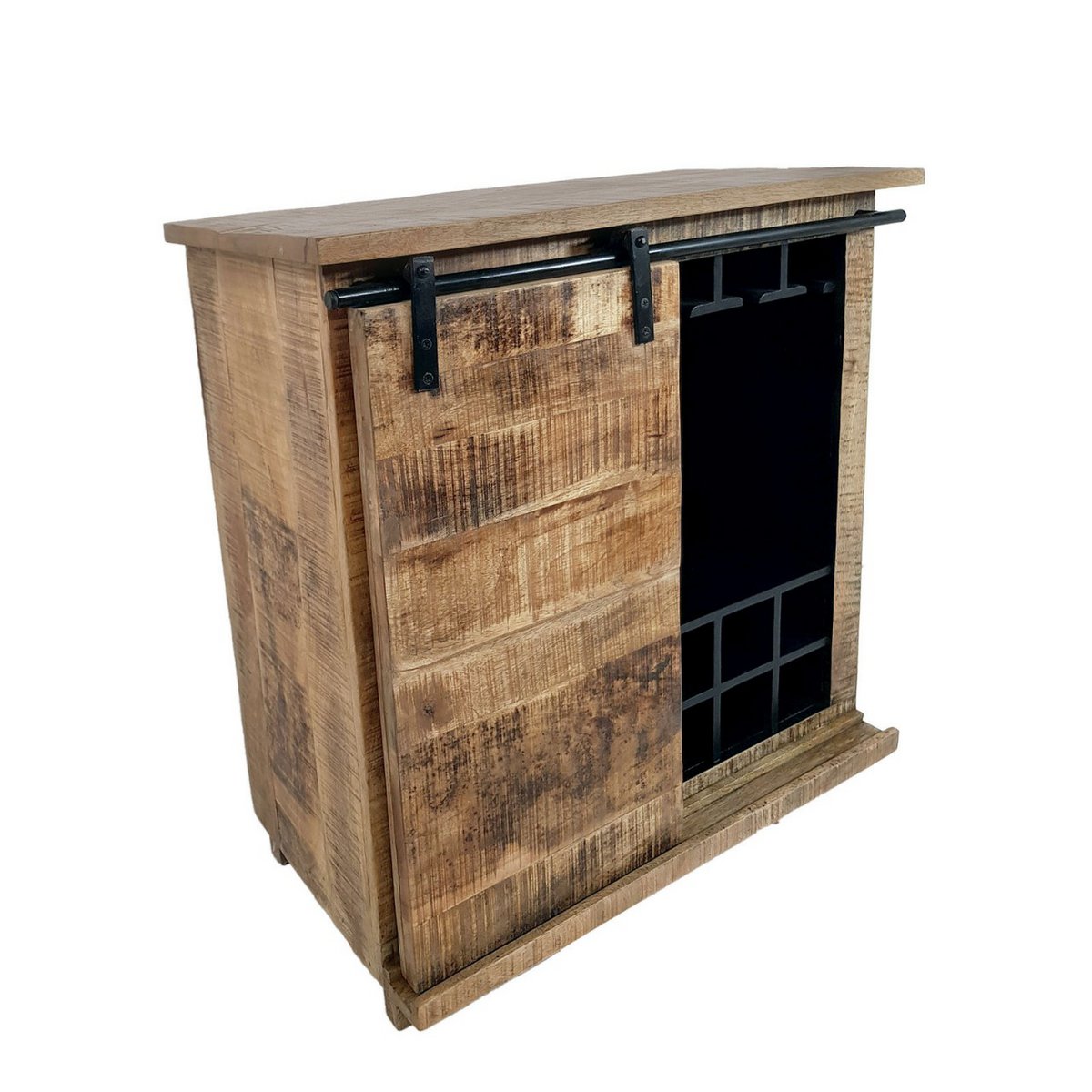 Wine rack W 72 H 80 cm wine cabinet house bar wine bar bar cabinet sideboard California natural mango wood
