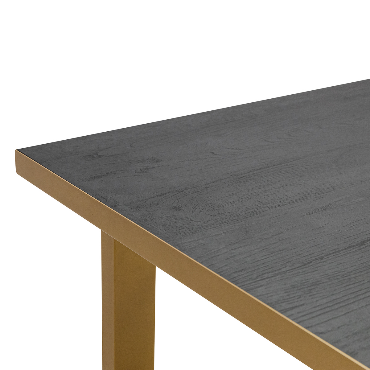 Stalux Dining table 'Joop' 200 x 100cm, color gold / black oak