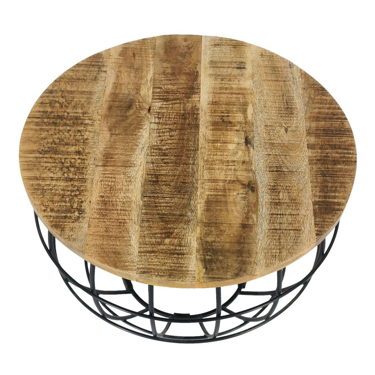 Side table sustainable coffee table living room table round Lexington ø 55 cm solid metal frame