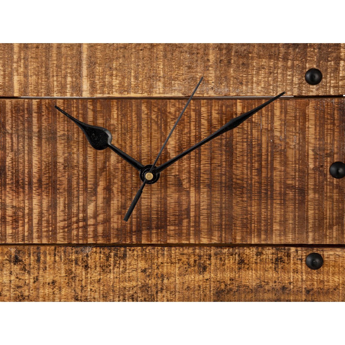 Wall clock wood clock 30x30cm wall clock wood living room noiseless square made of mango wood