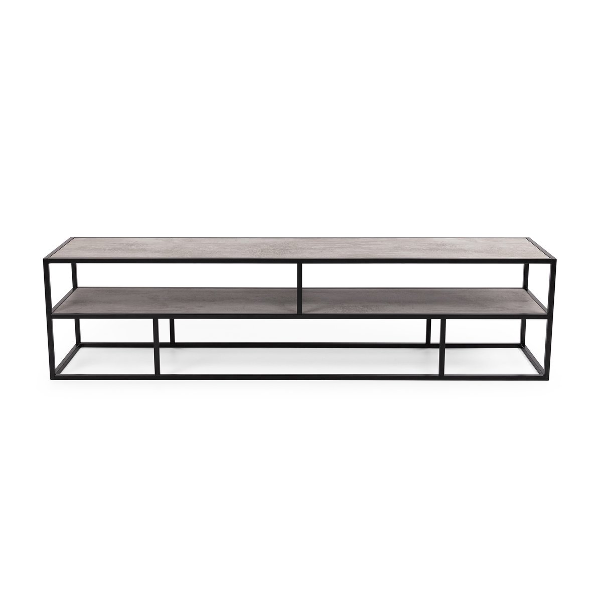 Stalux TV cabinet 'Luuk' 200cm, color black / concrete