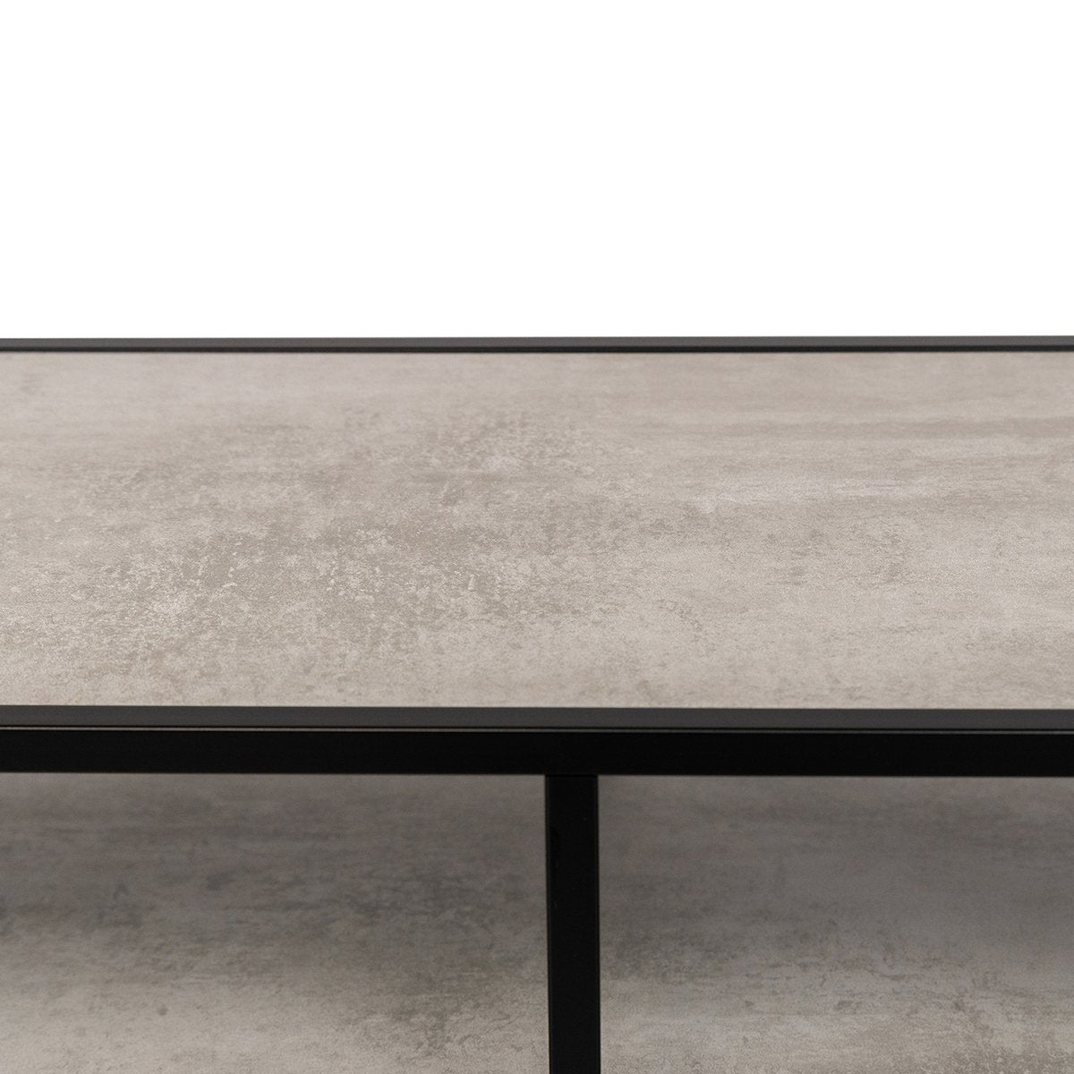 Stalux Side table 'Teun' 150cm, color black / concrete