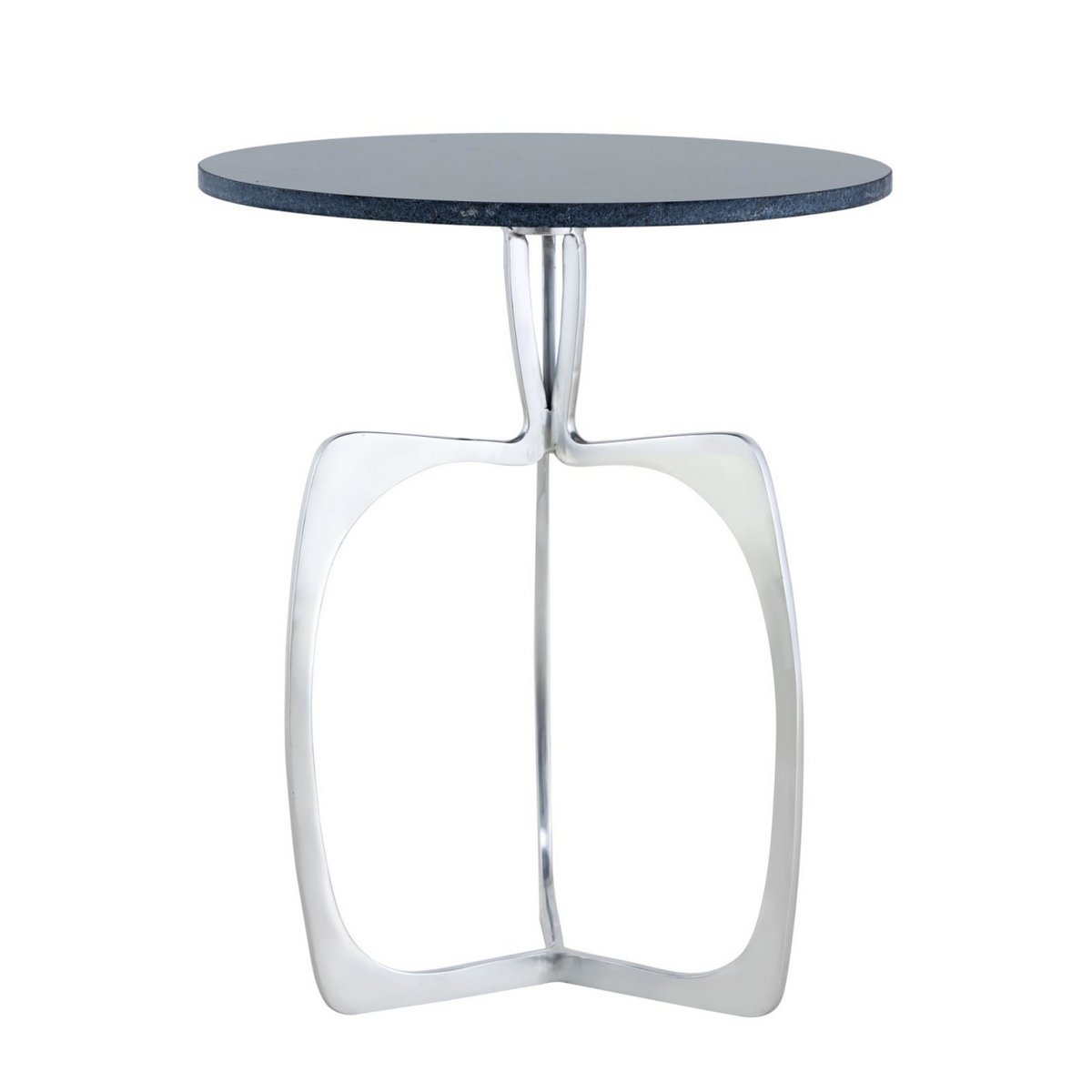 Beistelltisch Metall rund ø 45 x 56 cm Dekotisch Marmor Sohoo Gestell silber oder gold