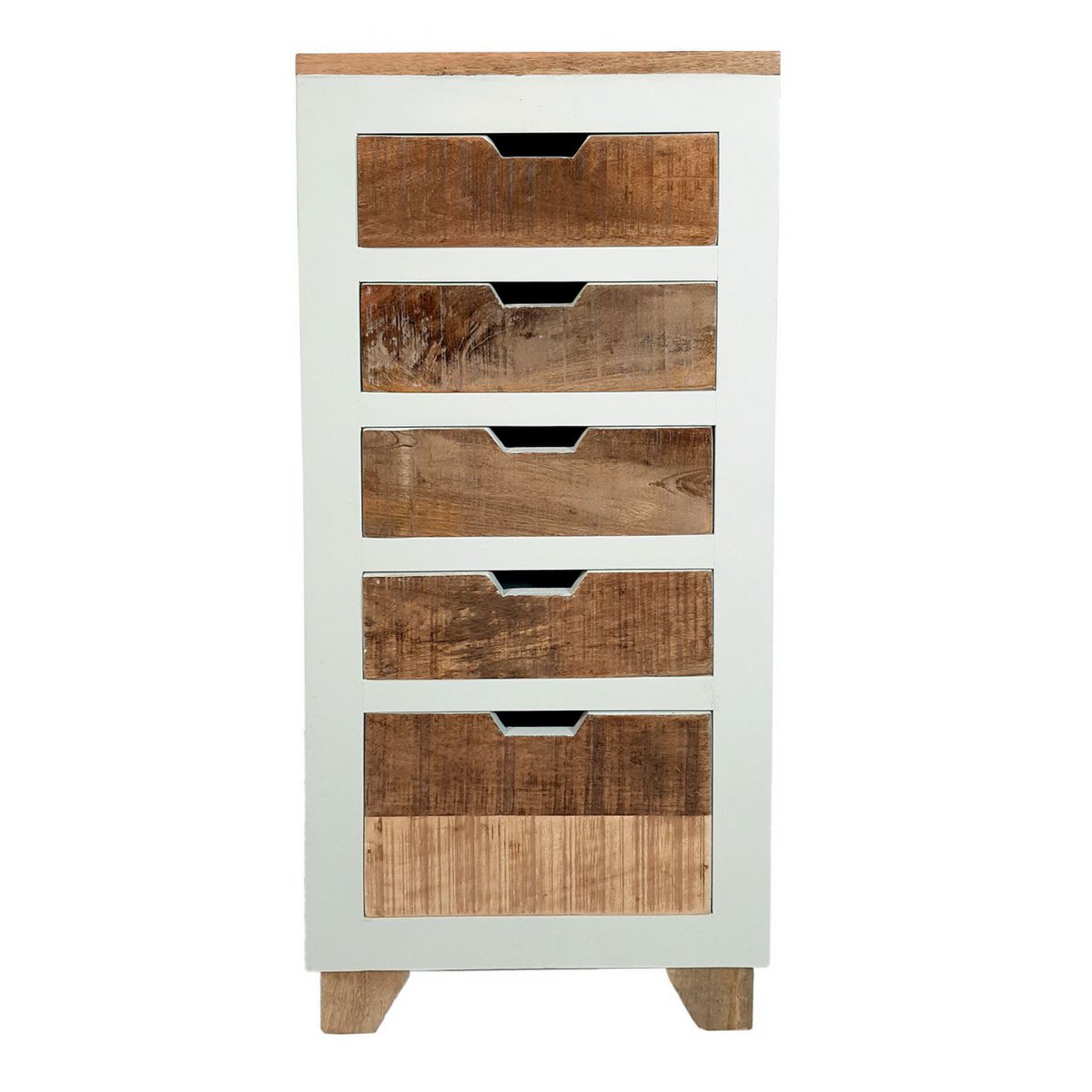 Drawer chest of drawers W 40 H 92 cm drawer tower sideboard California white mango wood