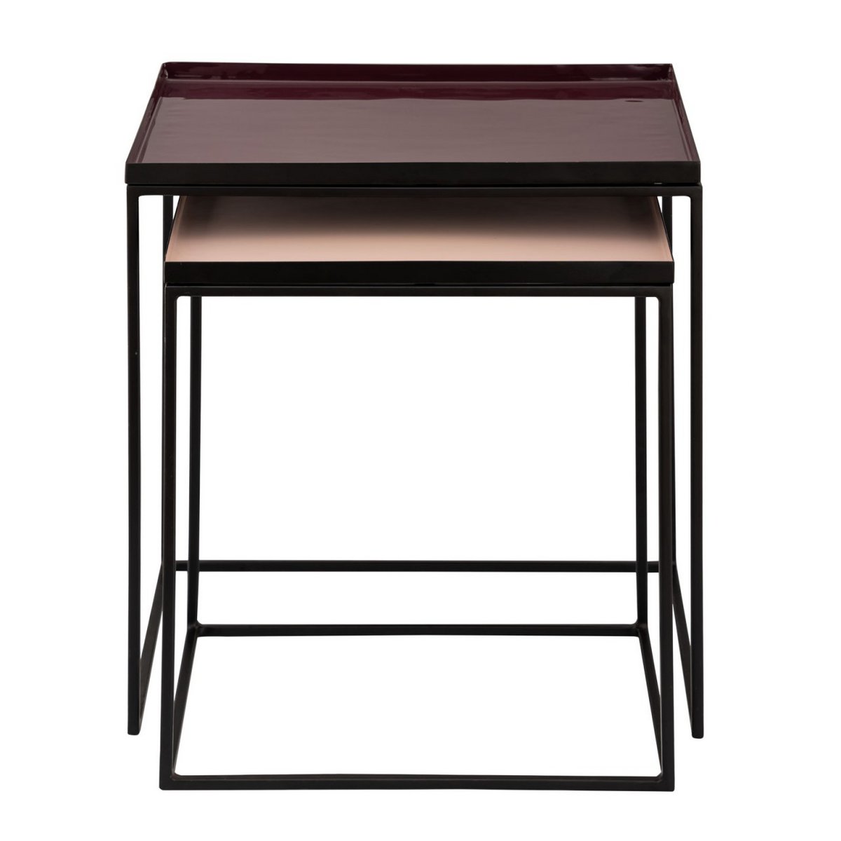 Side table set of 2 45 H 45 cm decorative table lamp table sofa table Copenhagen table enamel