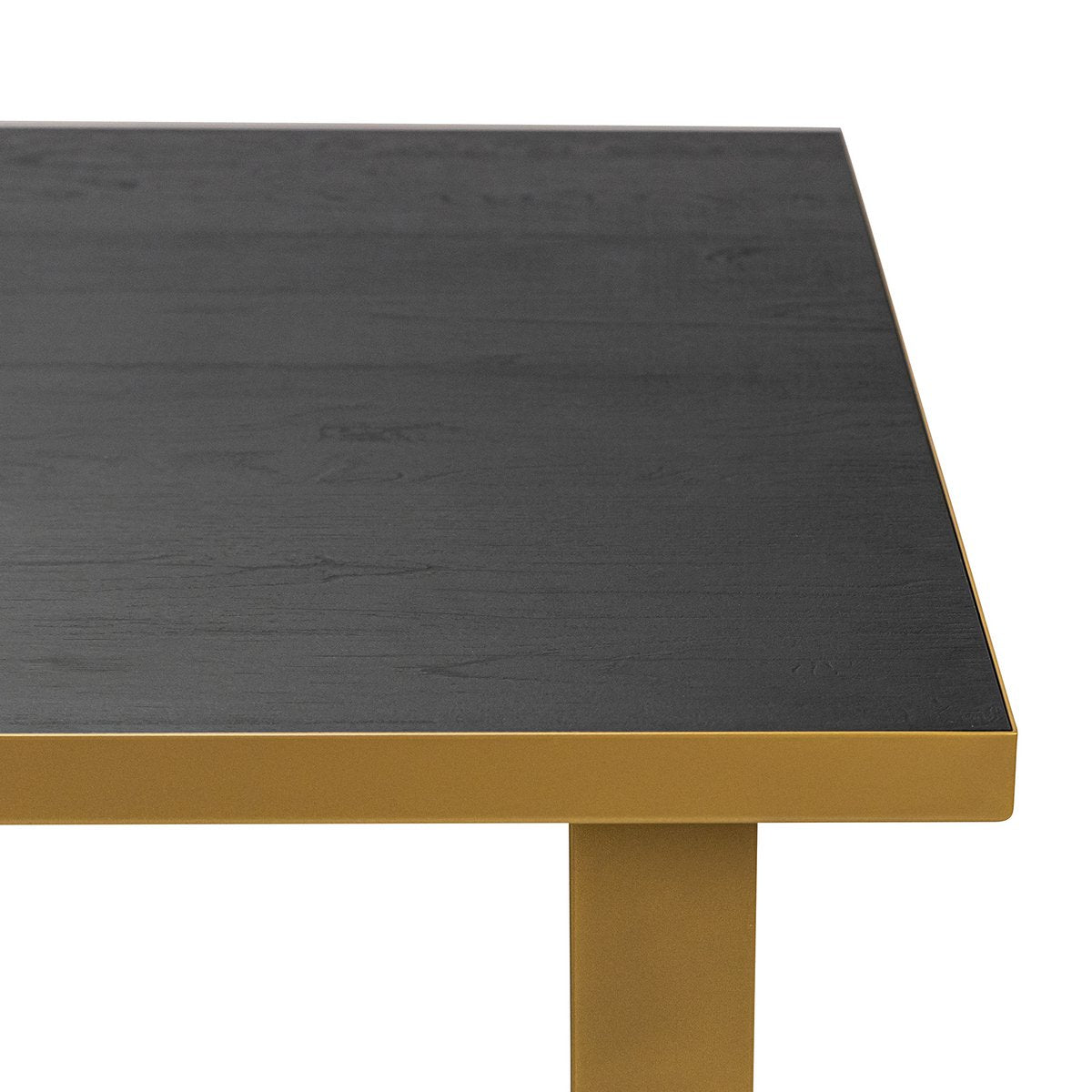 Stalux Dining table 'Joop' 180 x 100cm, color gold / black oak