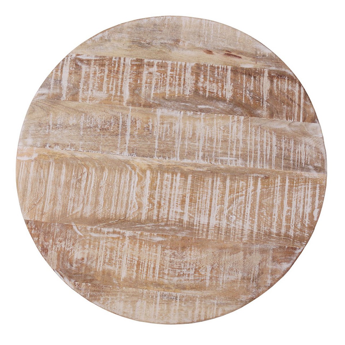 Coffee table sustainable round ø 75 cm living room table solid wood London metal grid metal frame