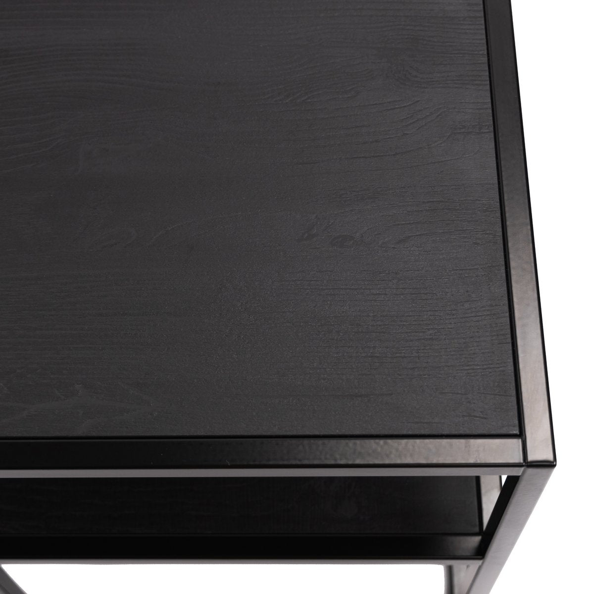 Stalux TV cabinet 'Luuk' 200cm, color black / black oak