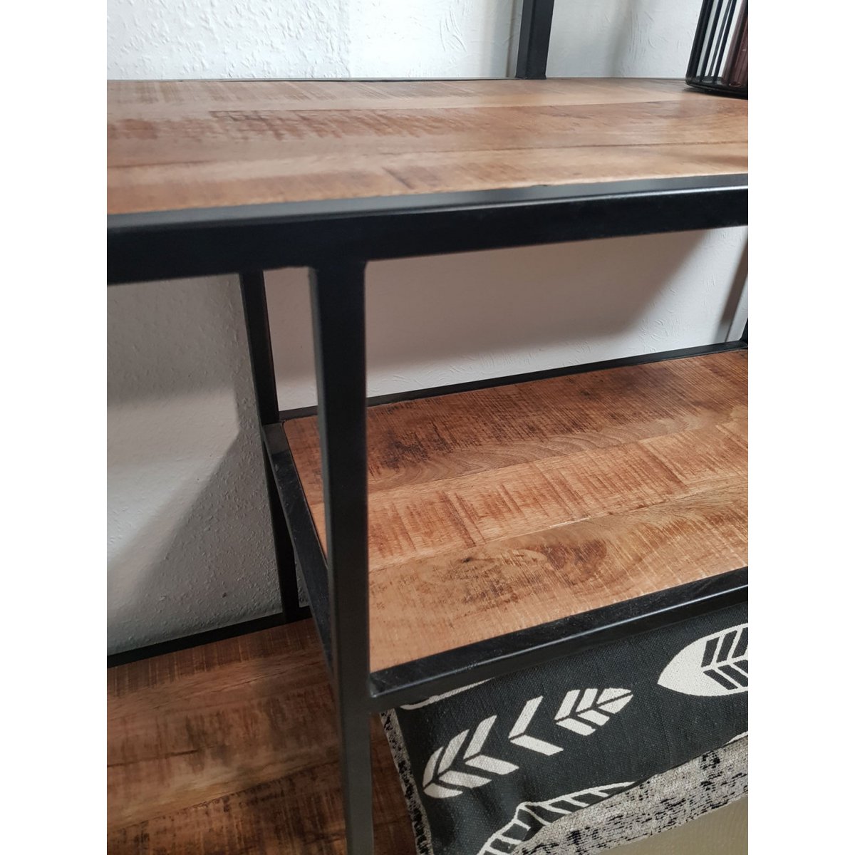 Bookcase stand shelf bookcase 100 x 193 x 36 cm Liverpool metal frame matt black