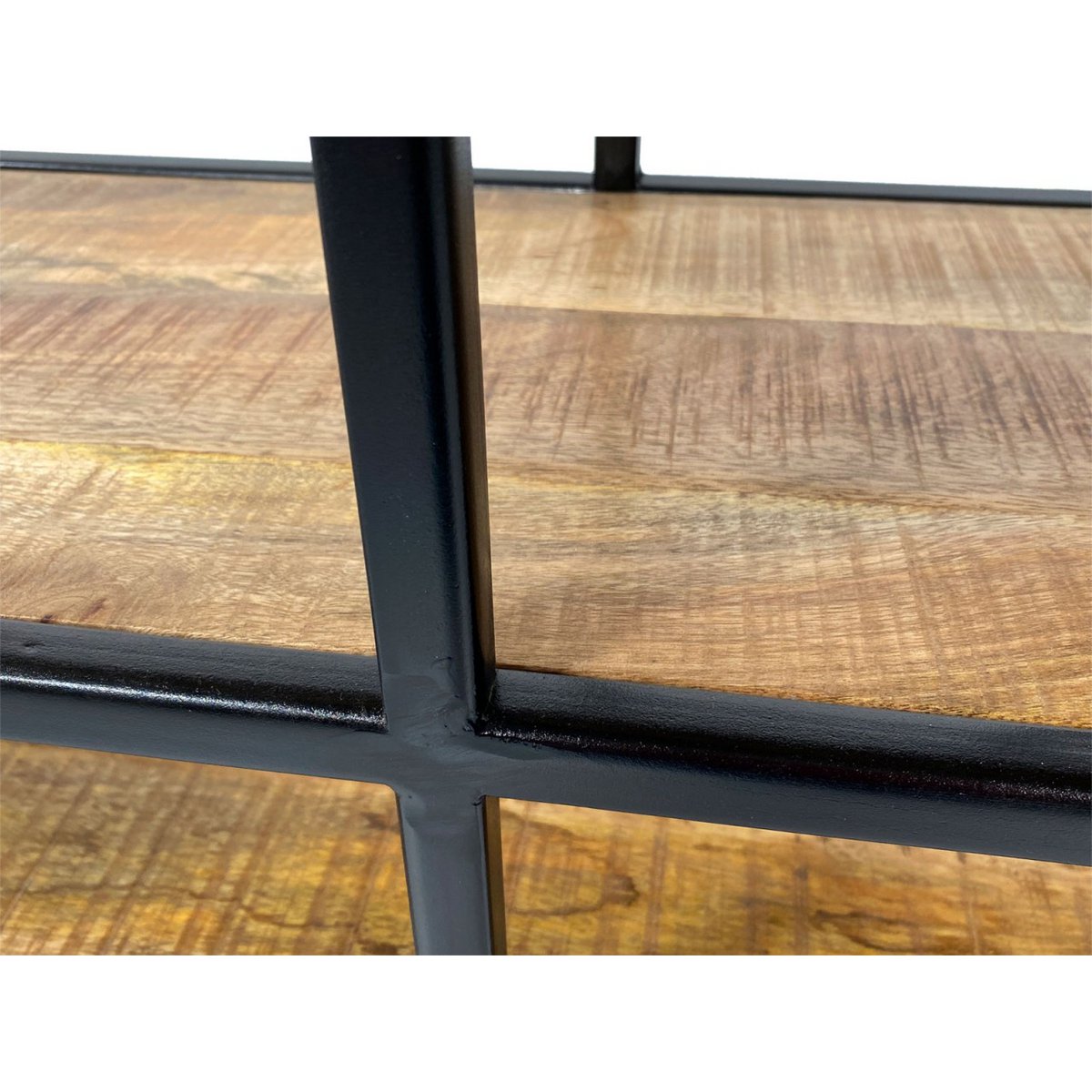 Standing shelf room divider books shelf media shelf bookshelf 130x60x36cm Liverpool metal frame black