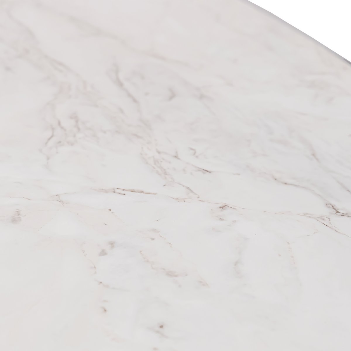 Stalux Oval dining table 'Mees' 180 x 100cm, color black / white marble