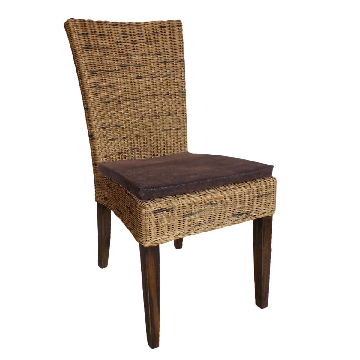 Dining room chair rattan chair winter garden wicker chair Cardine cabana brown