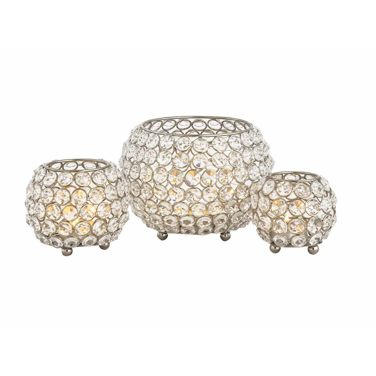 Candle holder 24-piece set 3 x 8 VE tealight holder Crystal candlestick gold o. silver Vintage Kris
