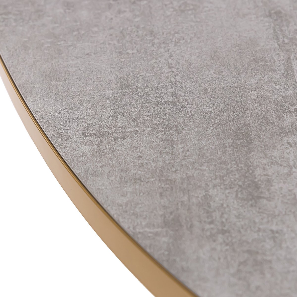 Stalux Oval dining table 'Mees' 210 x 100cm, color gold / concrete