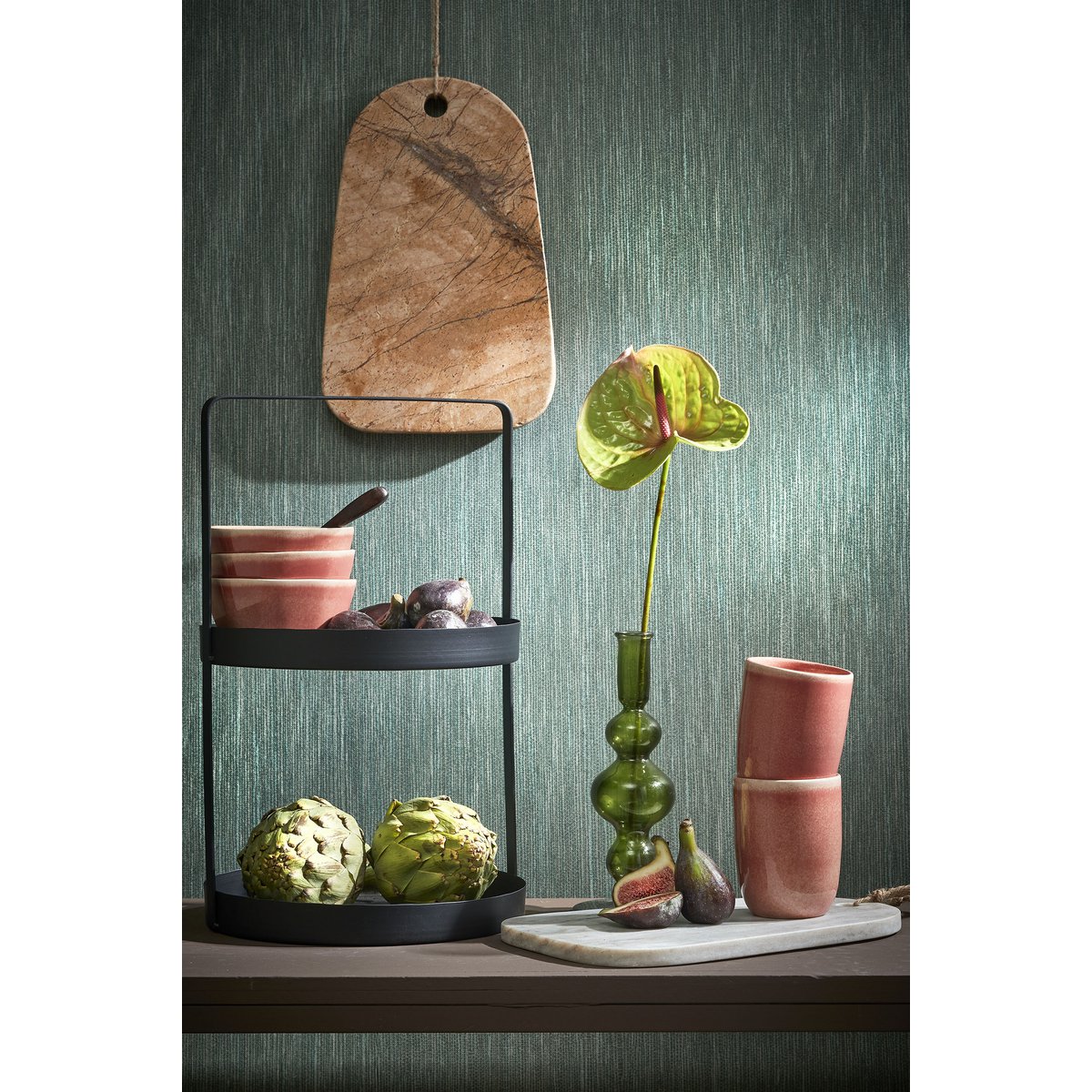 Etagère - H41 x Ø25 cm - Metal - Black
