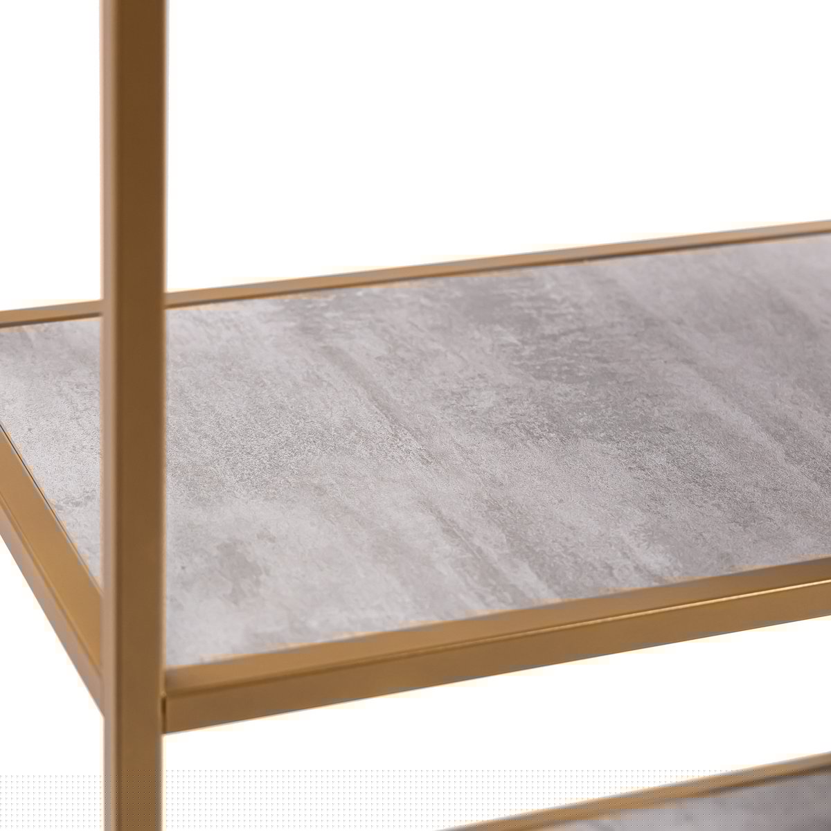 Stalux Shelving unit 'Guus' 120 x 200cm, color gold / concrete