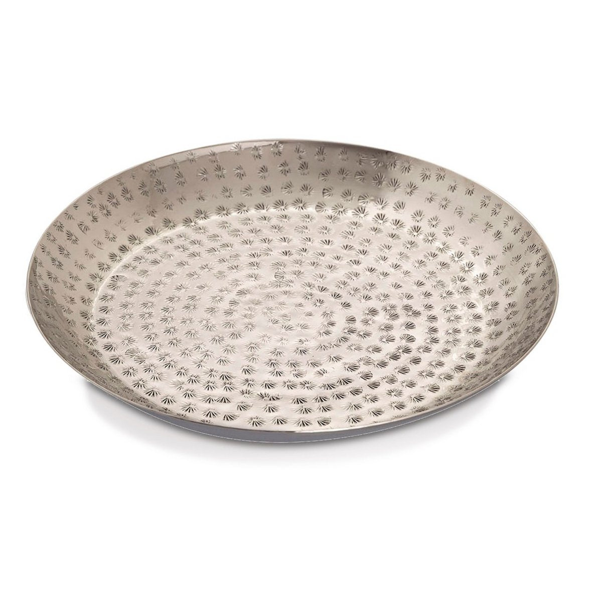 Decorative tray, 20 pieces, metal, ø 28 cm, round, gold or silver. Decorative tray, serving tray, candle tray