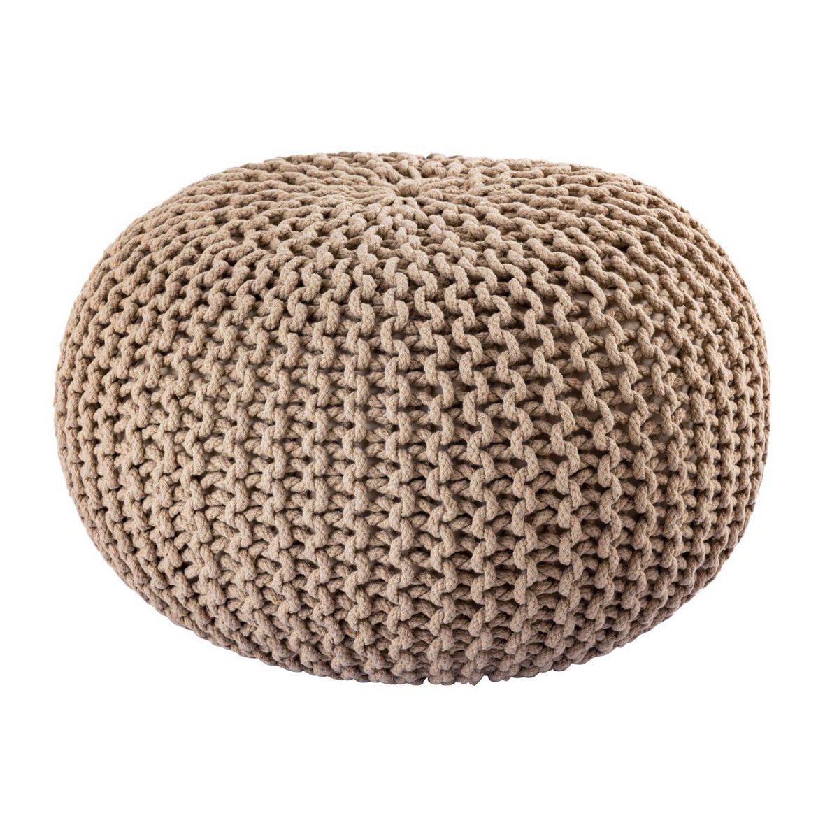 Knitted stool pouf Ø 45 H 30 cm cm seat pouf knitted floor cushion