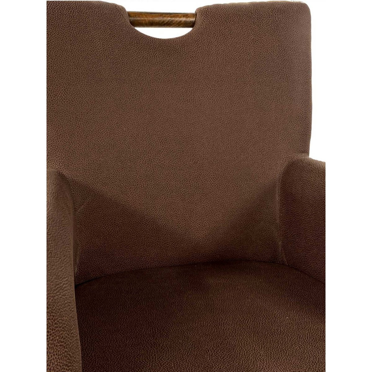 Dining room chairs set of 4 rattan armchairs Bilbao fully upholstered prairie brown