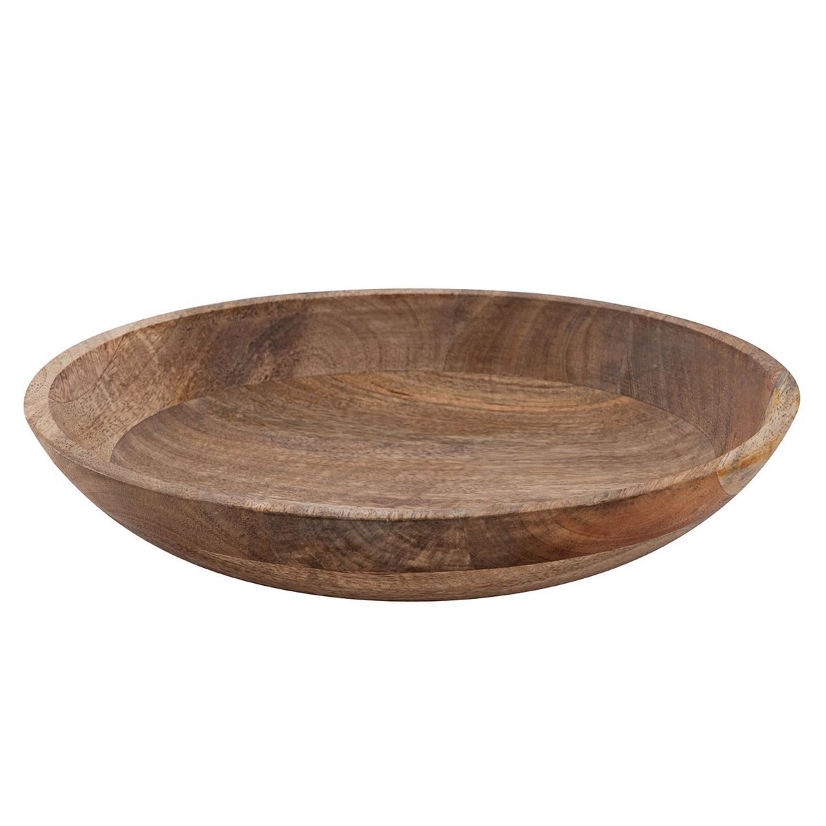 Wooden bowl decorative bowl round ø25 or 30cm H6cm modern simple solid mango wood