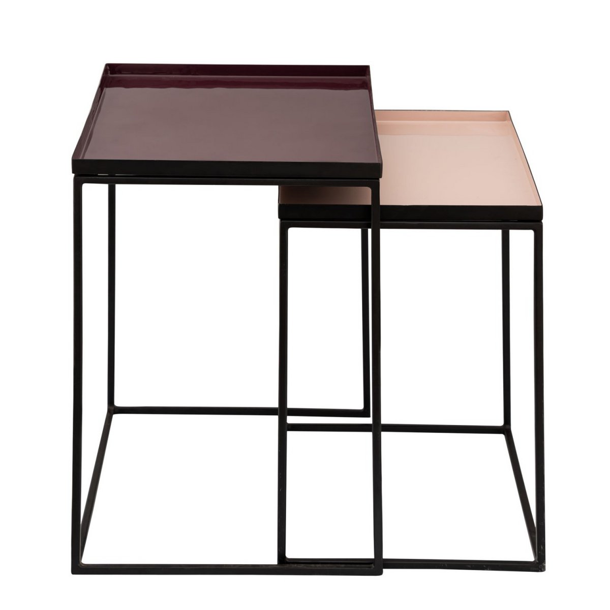 Side table set of 2 45 H 45 cm decorative table lamp table sofa table Copenhagen table enamel