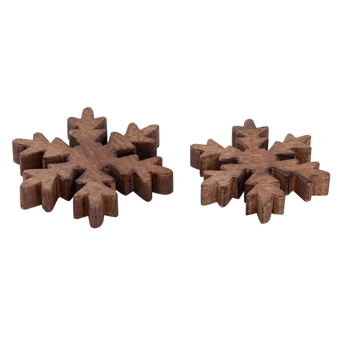Wooden figures snowflake 24x set of 2 Masterbox decorative figure 18x18cm Christmas decoration