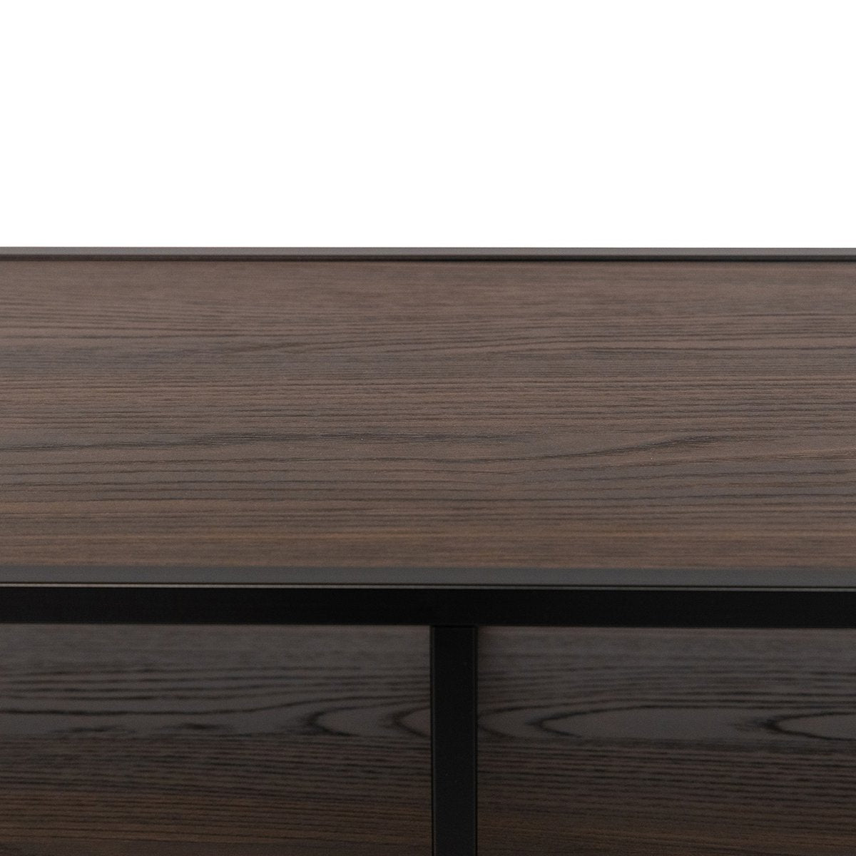 Stalux Sidetable 'Teun' 200 cm, color black / brown wood
