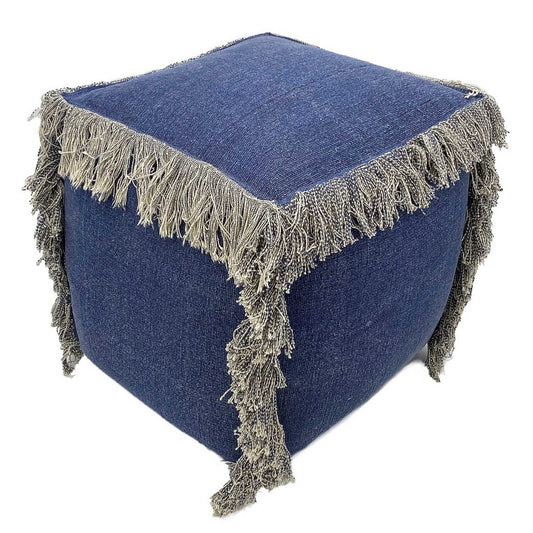 Floor cushion 2nd choice stool pouf 40x40 cm cube seat pouf footstool stonewashed