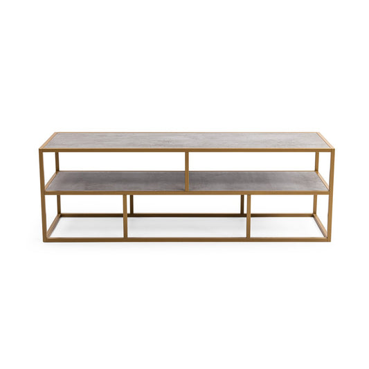 Stalux TV cabinet 'Luuk' 150cm, color gold / concrete