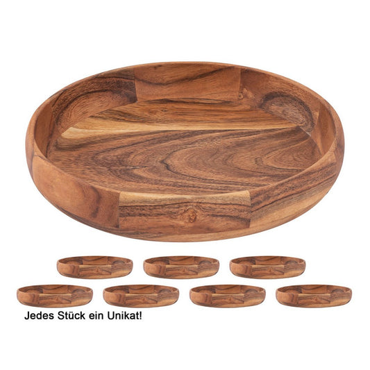 Fruit bowl decorative bowl wooden master box 8 pieces ø30cm food-safe solid acacia