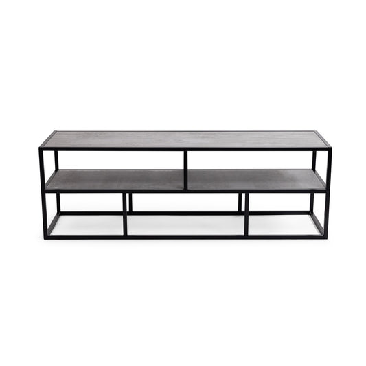 Stalux TV cabinet 'Luuk' 150cm, color black / concrete
