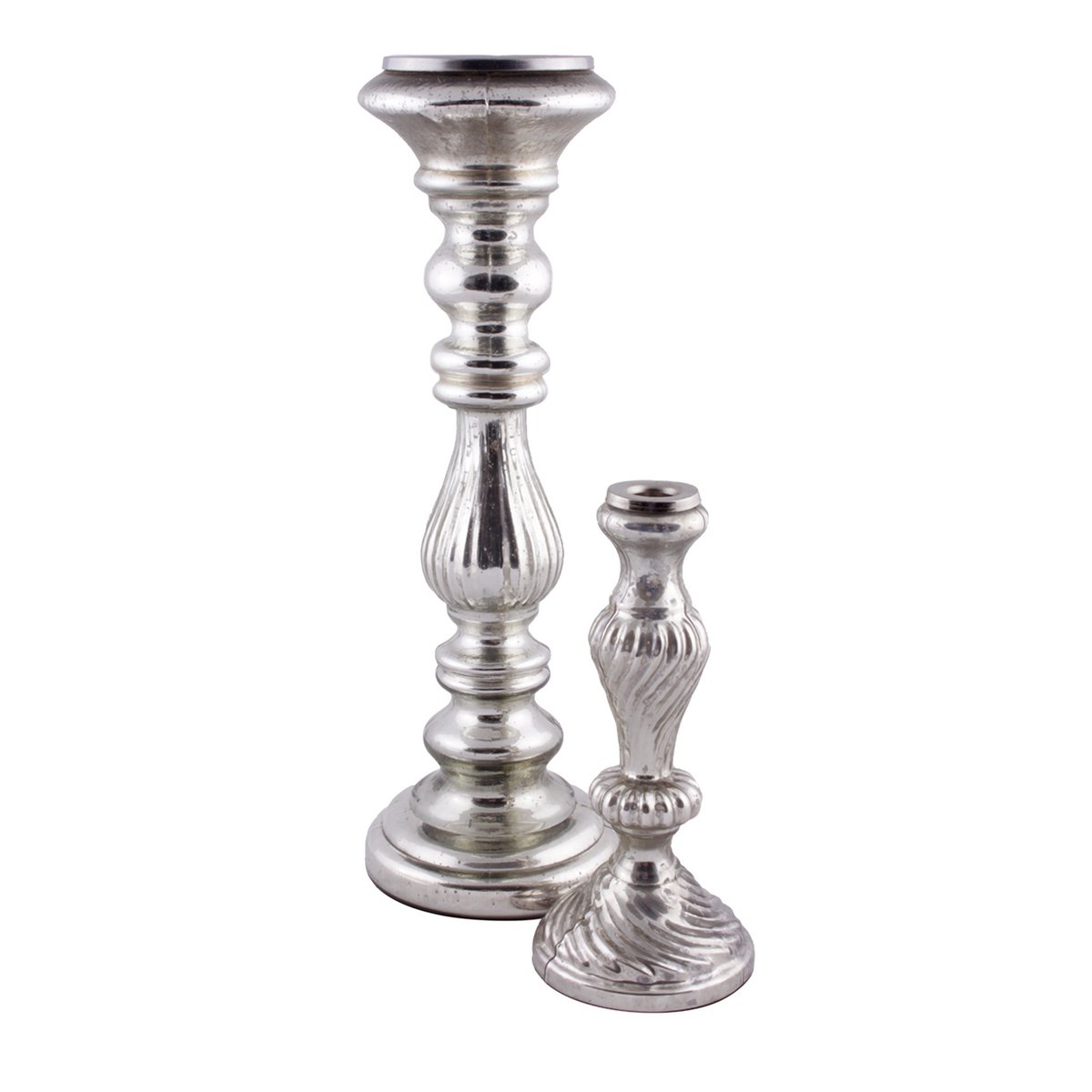 GLASS CANDLE STAND L (Set of 6)