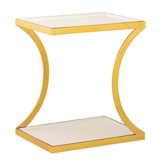 Side table decorative table square 40 H 45 cm lamp table sofa table Eden table metal gold and enamel