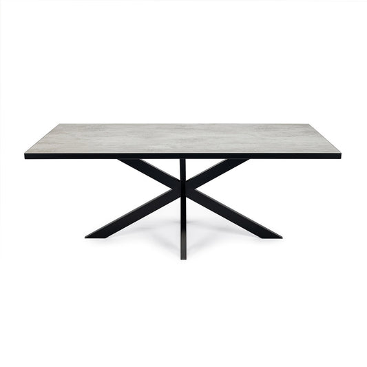 Stalux Dining table 'Gijs' 180 x 100cm, color black / concrete