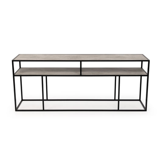 Stalux Sidetable 'Teun' 200 cm, color black / concrete