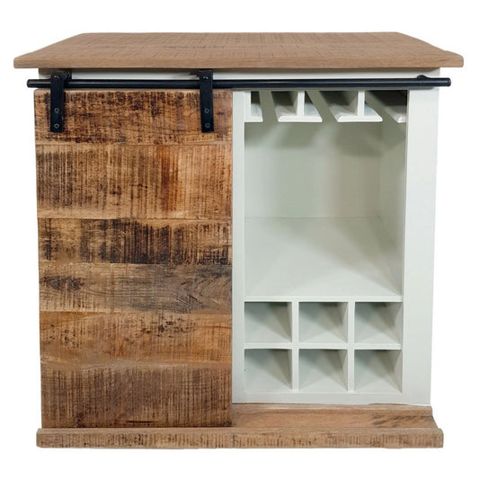 Bar cabinet W 72 H 80 cm wine rack wine cabinet house bar wine bar sideboard California white mango wood