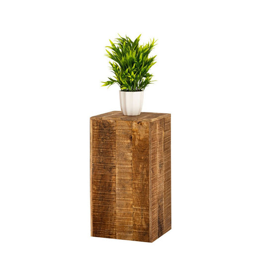Flower column 27x27 H50 or 73cm flower stool wood plant stand side table square mango wood