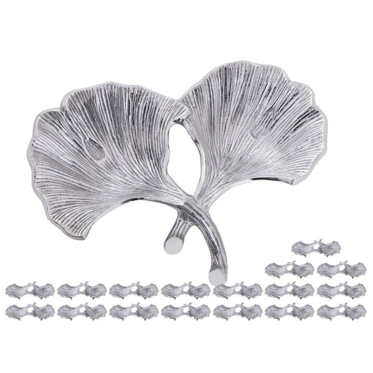 Decorative bowl bowl Masterbox 18-piece aluminum ginkgo 2 leaves gold or silver leaf bowl